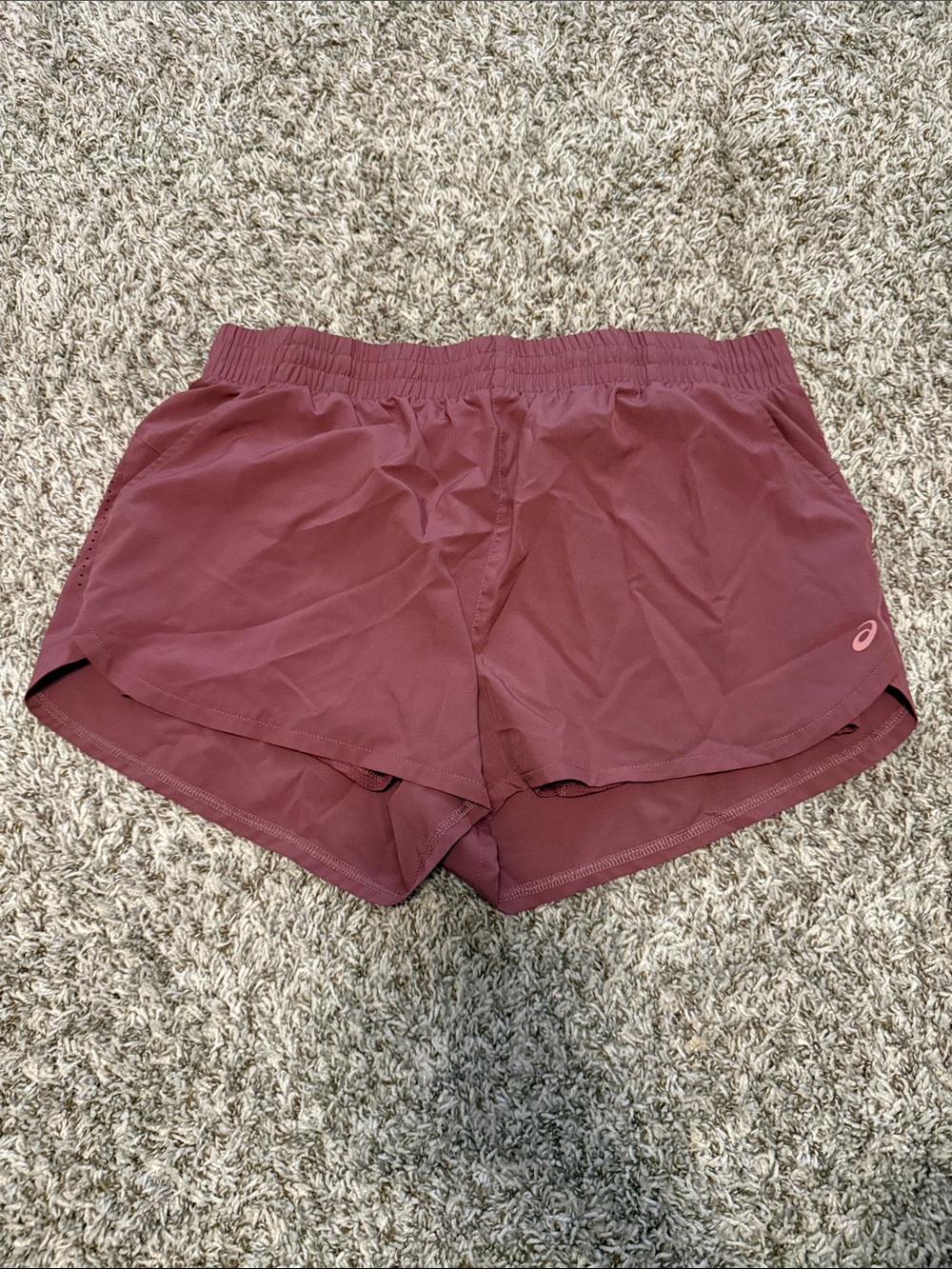 Asics Women's Maroon Athletic Running Shorts